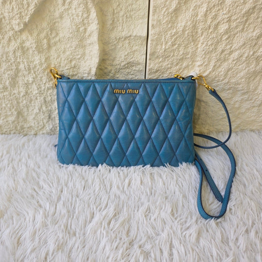 Miu Miu Quilted Leather Crossbody Bag (Pre-Owned)