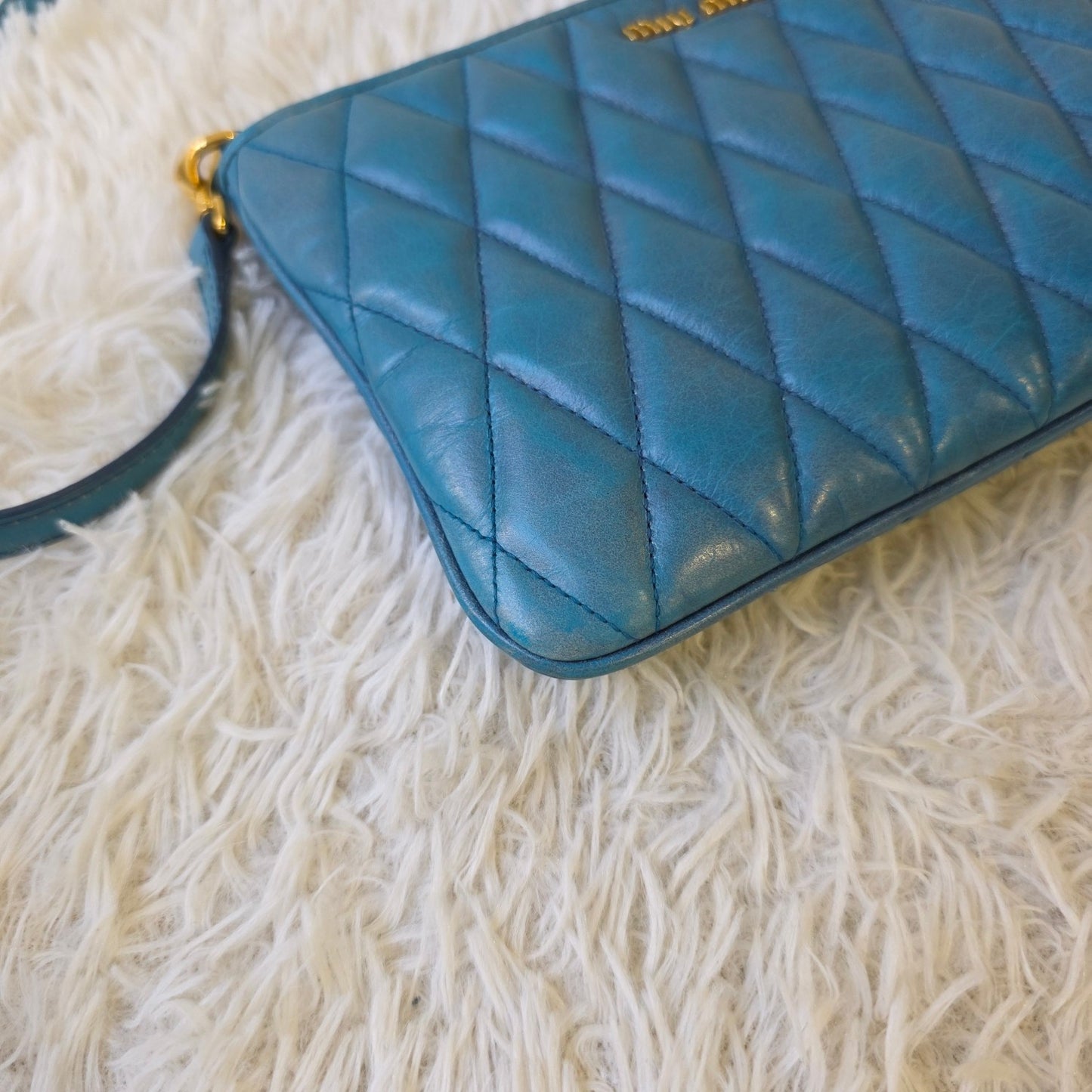 Miu Miu Quilted Leather Crossbody Bag (Pre-Owned)