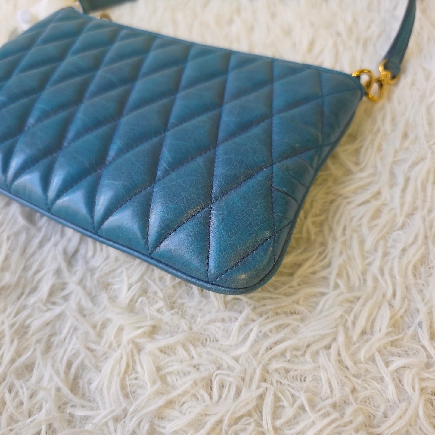 Miu Miu Quilted Leather Crossbody Bag (Pre-Owned)