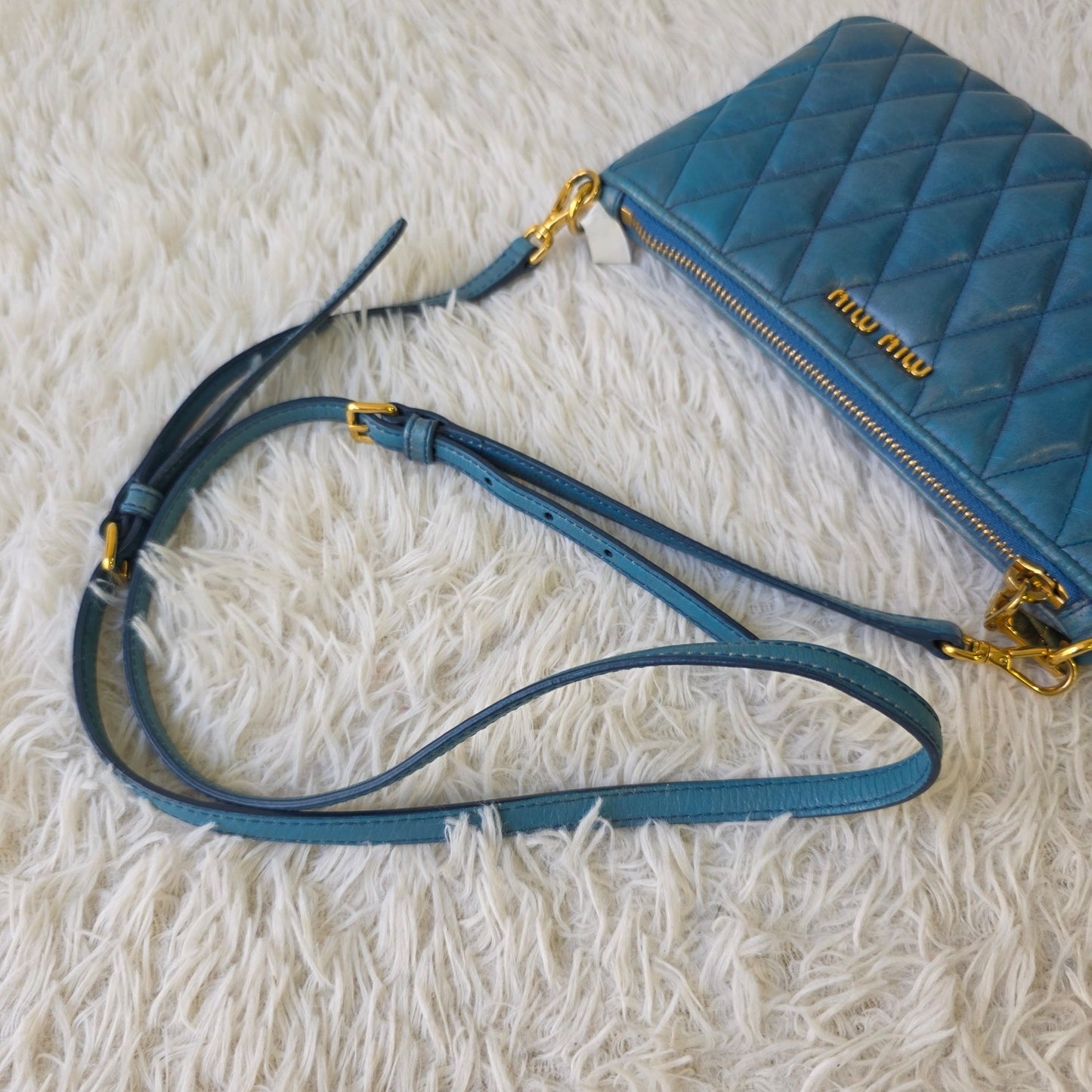Miu Miu Quilted Leather Crossbody Bag (Pre-Owned)