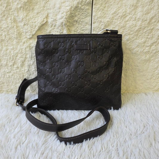 Gucci Guccissima Leather Crossbody Bag (Pre-Owned)