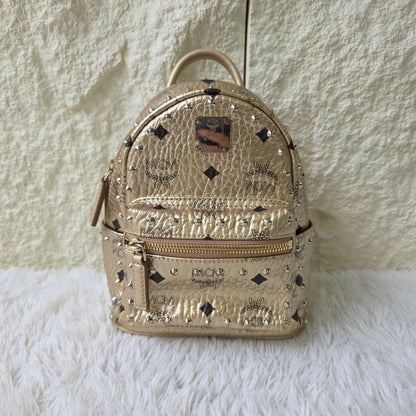 MCM Stark Visetos Studded Mini Backpack (Pre-Owned)