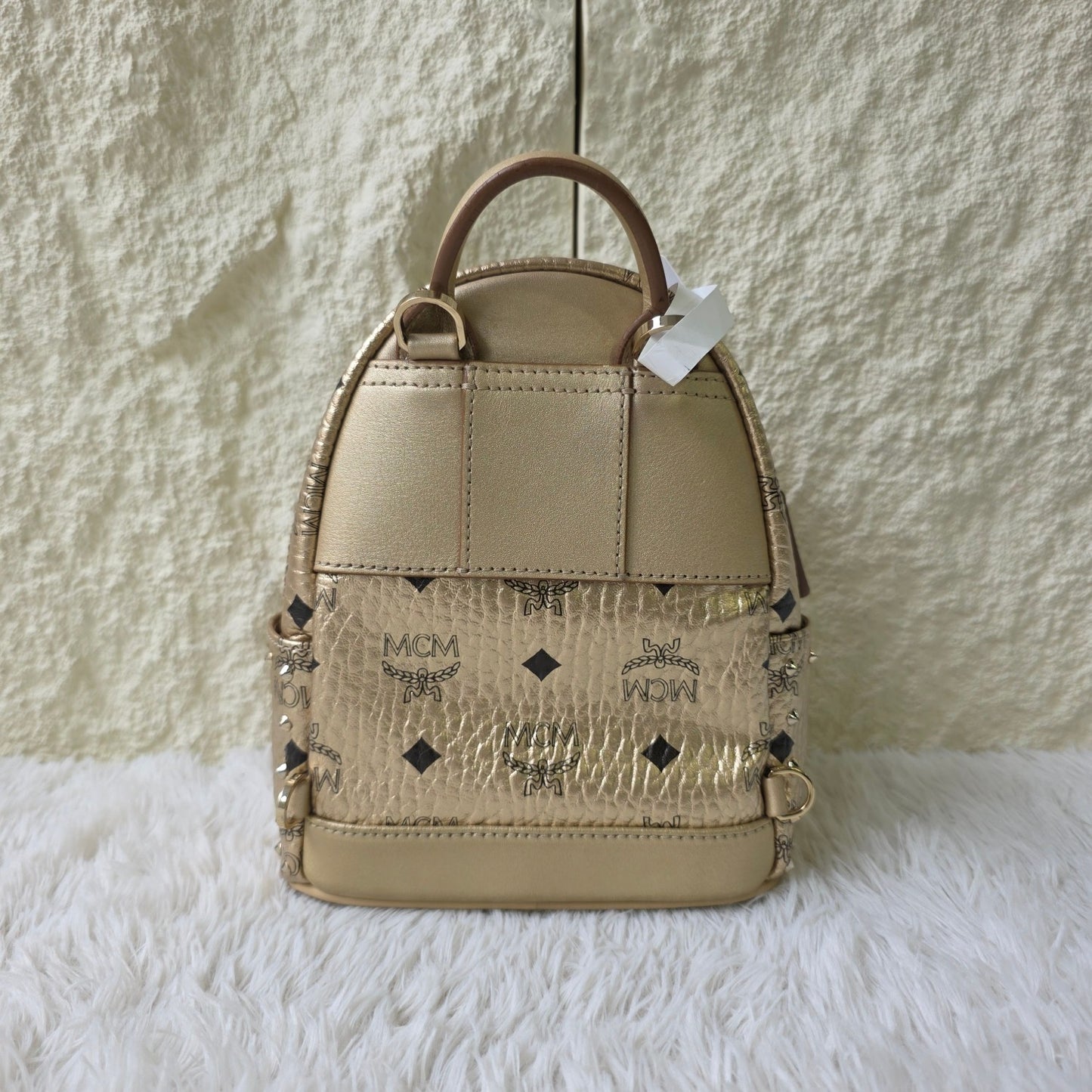MCM Stark Visetos Studded Mini Backpack (Pre-Owned)