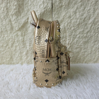 MCM Stark Visetos Studded Mini Backpack (Pre-Owned)