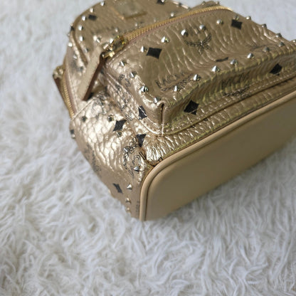 MCM Stark Visetos Studded Mini Backpack (Pre-Owned)
