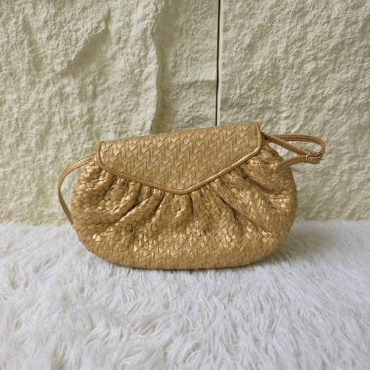 Fendi Metallic Woven Leather Mini Shoulder Bag (Pre-Owned)