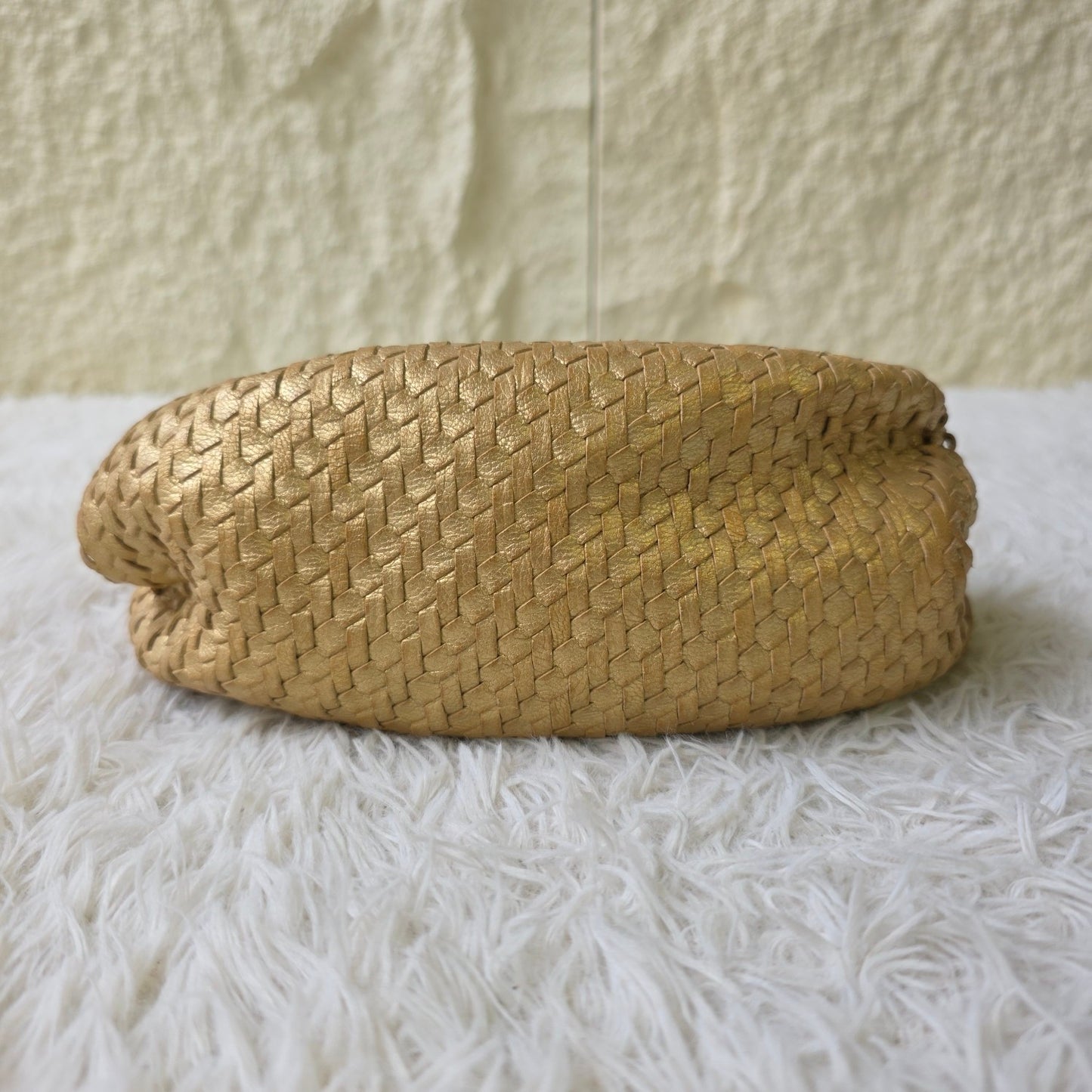 Fendi Metallic Woven Leather Mini Shoulder Bag (Pre-Owned)