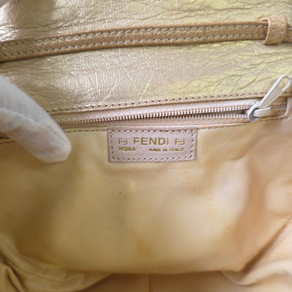 Fendi Metallic Woven Leather Mini Shoulder Bag (Pre-Owned)