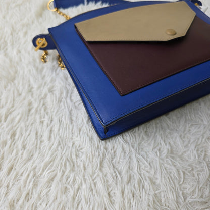 Celine Colorblock Pocket Chain Shoulder Bag (Pre-Owned)
