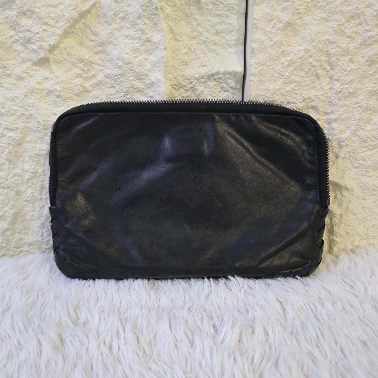 Bottega Veneta Leather Multi-Zip Hand Bag (Pre-Owned)