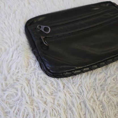 Bottega Veneta Leather Multi-Zip Hand Bag (Pre-Owned)