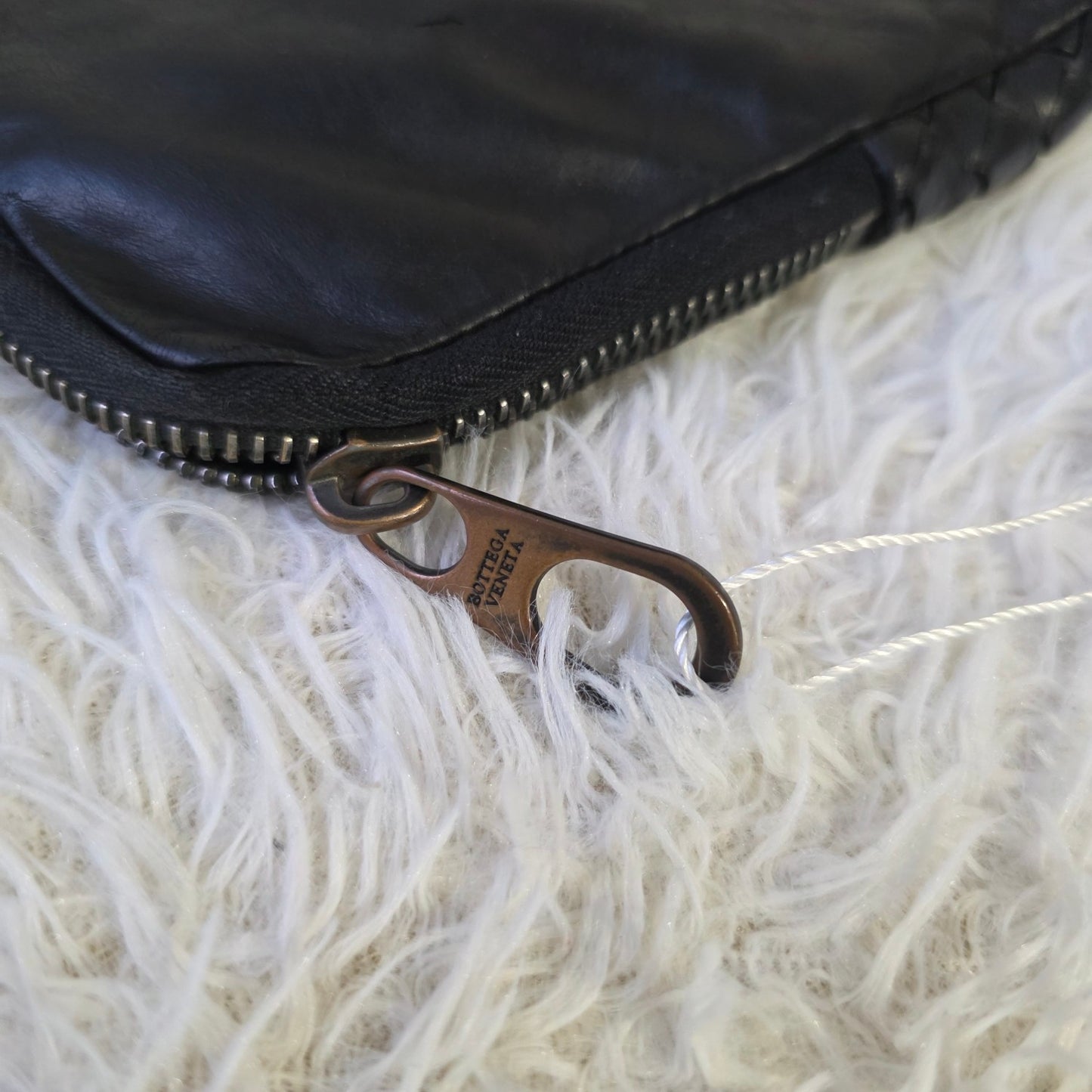 Bottega Veneta Leather Multi-Zip Hand Bag (Pre-Owned)