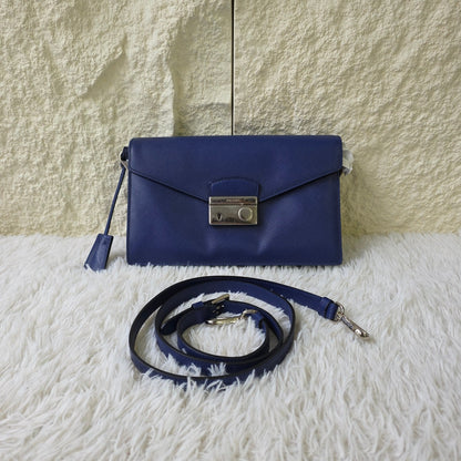 Prada Saffiano Leather Wallet on Chain Bag (Pre-Owned)