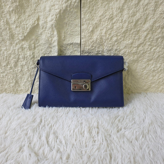 Prada Saffiano Leather Wallet on Chain Bag (Pre-Owned)