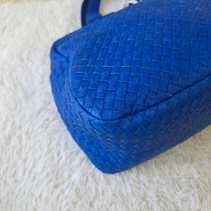 Bottega Veneta Intrecciato Leather Boston Bag (Pre-Owned)