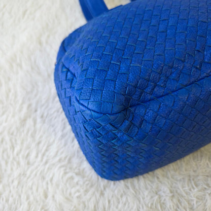 Bottega Veneta Intrecciato Leather Boston Bag (Pre-Owned)