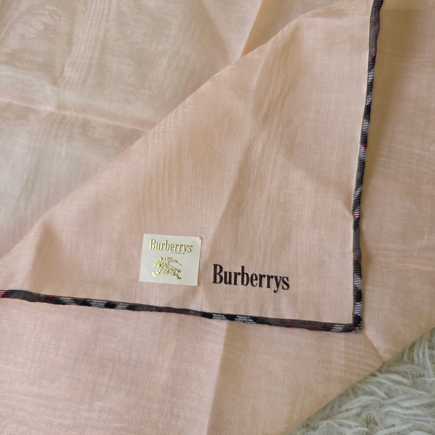 Burberry Sheer Border Handkerchief Scarf (Pre-Owned)
