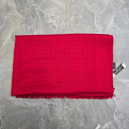 Salvatore Ferragamo Red Gancini Scarf (Pre-Owned)