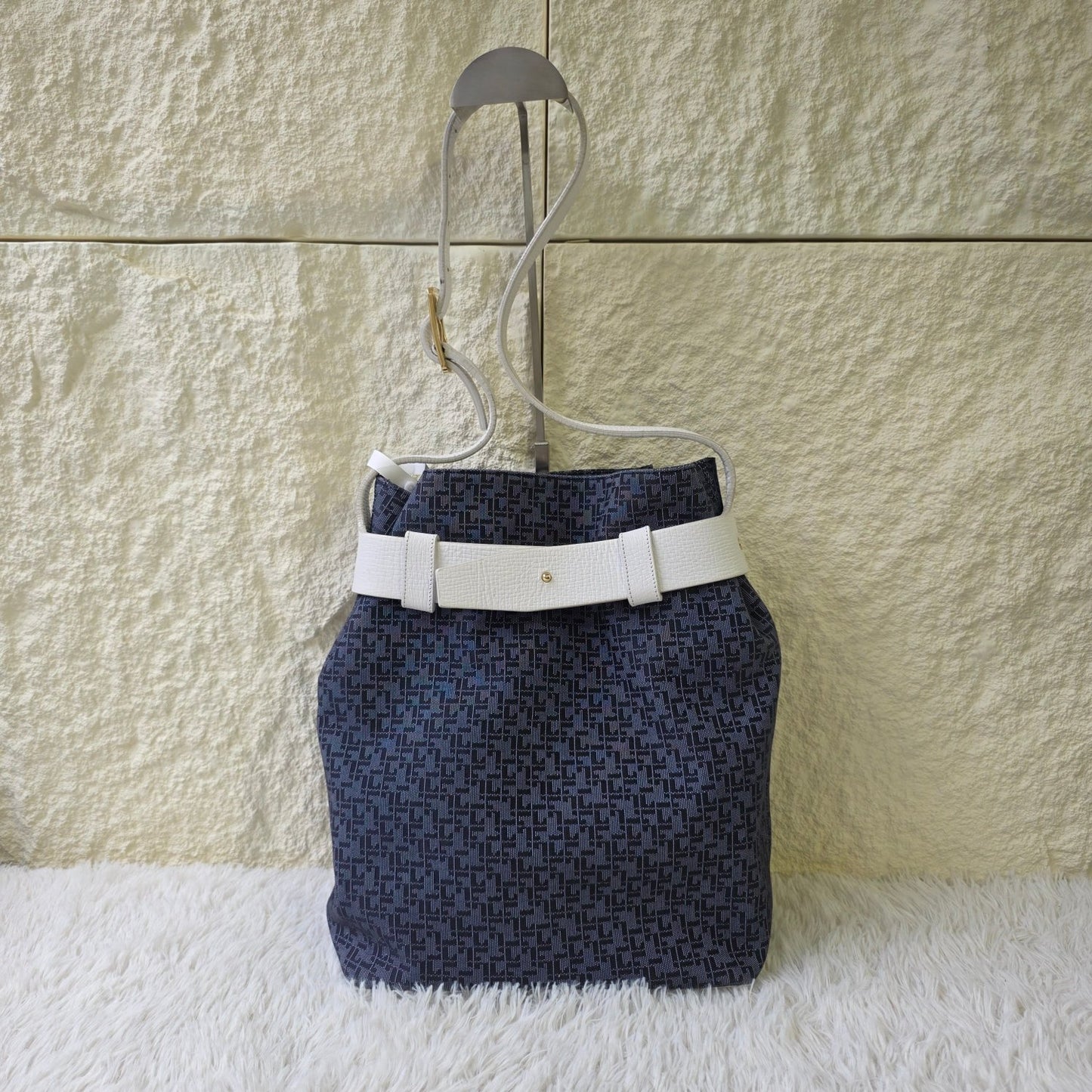 Loewe Anagram Canvas Belted Shoulder Bag (Pre-Owned)