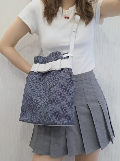 Loewe Anagram Canvas Belted Shoulder Bag (Pre-Owned)