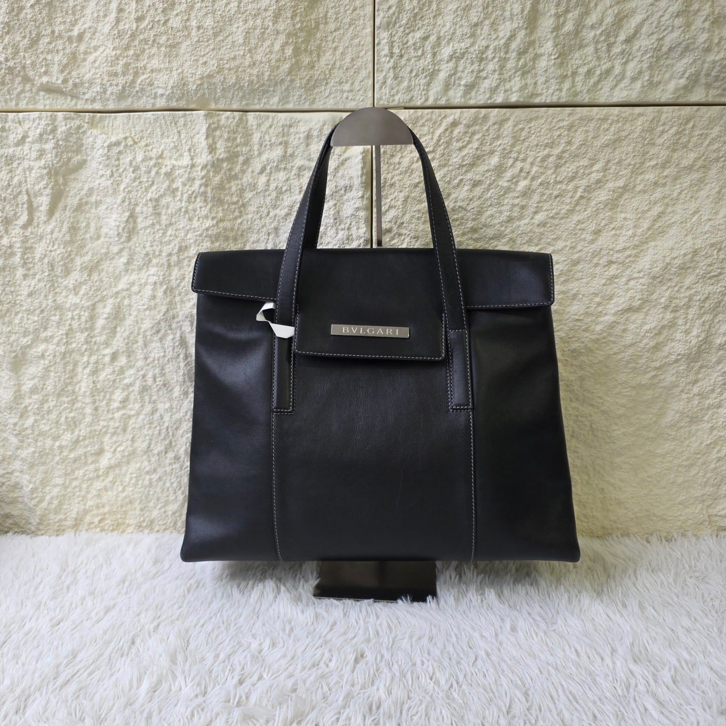 Bvlgari Leather Tote Bag (Pre-Owned)