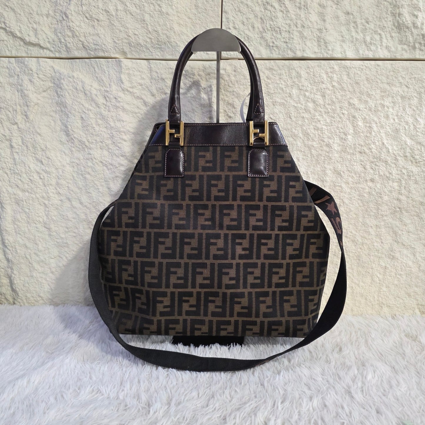 Fendi Zucca Canvas 2-Way Handbag (Pre-Owned)