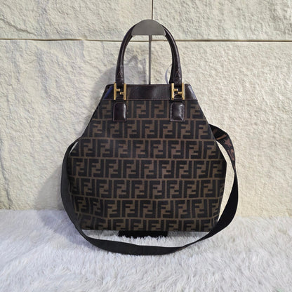 Fendi Zucca Canvas 2-Way Handbag (Pre-Owned)