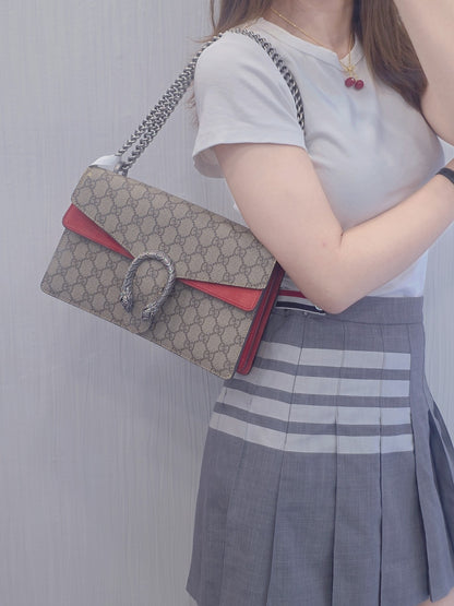 Gucci Dionysus GG Supreme Chain Shoulder Bag (Pre-Owned)
