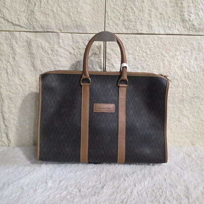 Dior Honeycomb Monogram Boston Bag (Pre-Owned)