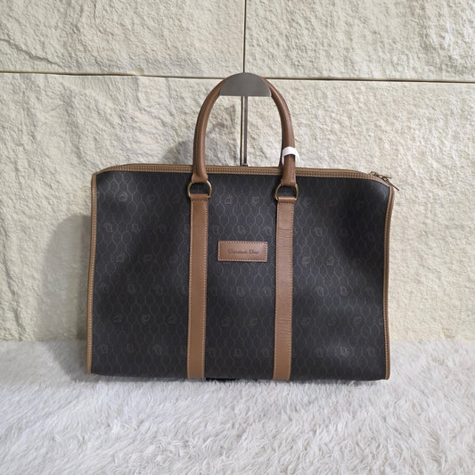 Dior Honeycomb Monogram Boston Bag (Pre-Owned)