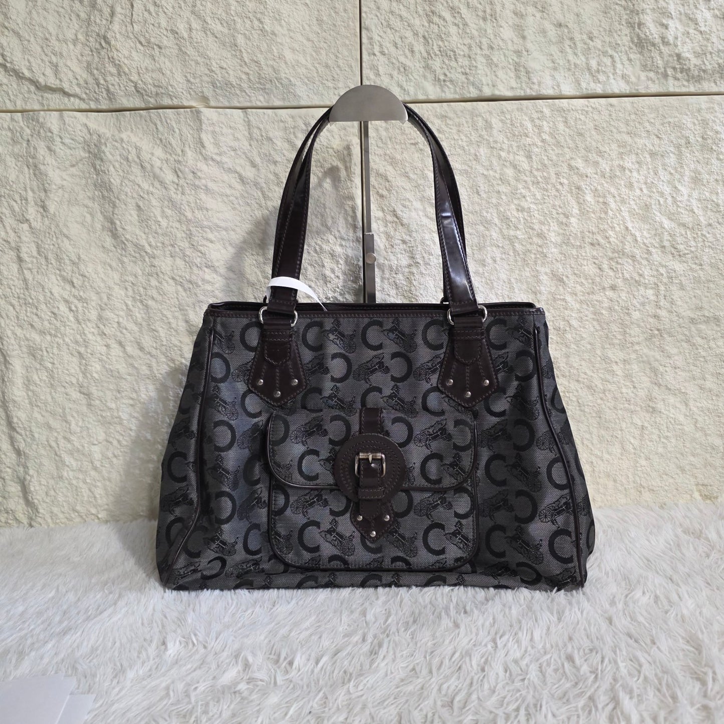 Celine C Macadam Canvas Tote Bag (Pre-Owned)