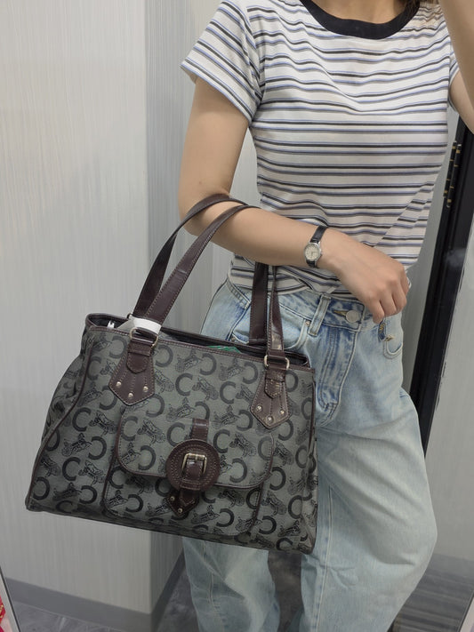 Celine C Macadam Canvas Tote Bag (Pre-Owned)
