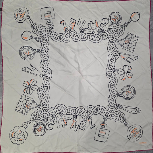 Chanel Charm Motif Silk Scarf (Pre-Owned)