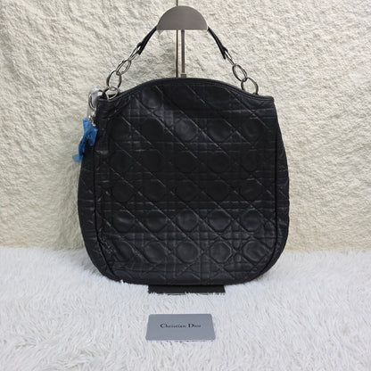 Dior Cannage Quilted Leather Shoulder Bag (Pre-Owned)