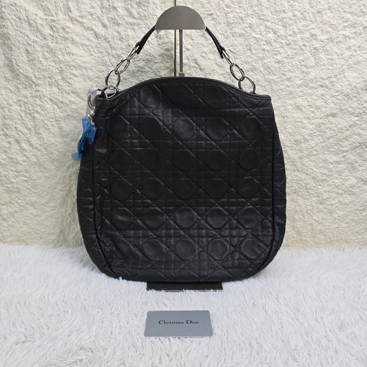 Dior Cannage Quilted Leather Shoulder Bag (Pre-Owned)