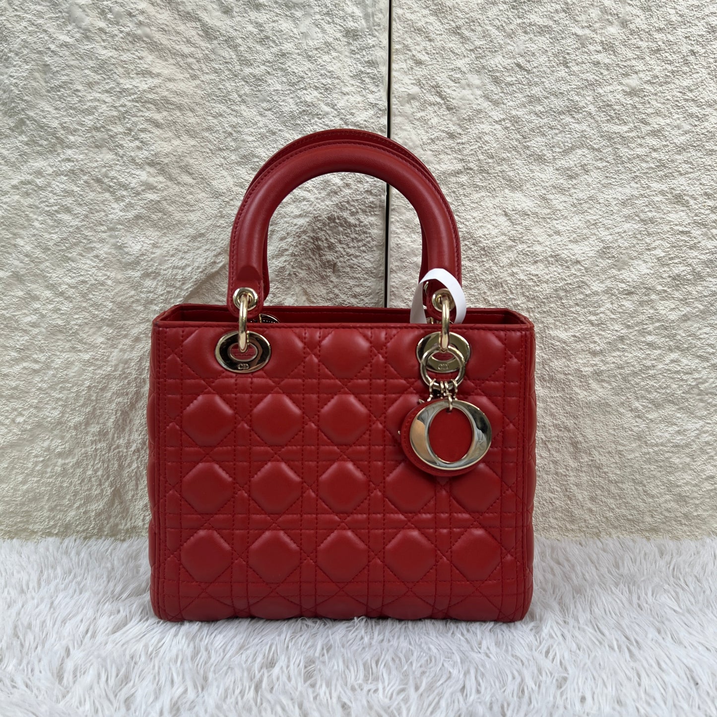 Dior Lady Dior Cannage Leather Handbag (Pre-Owned)