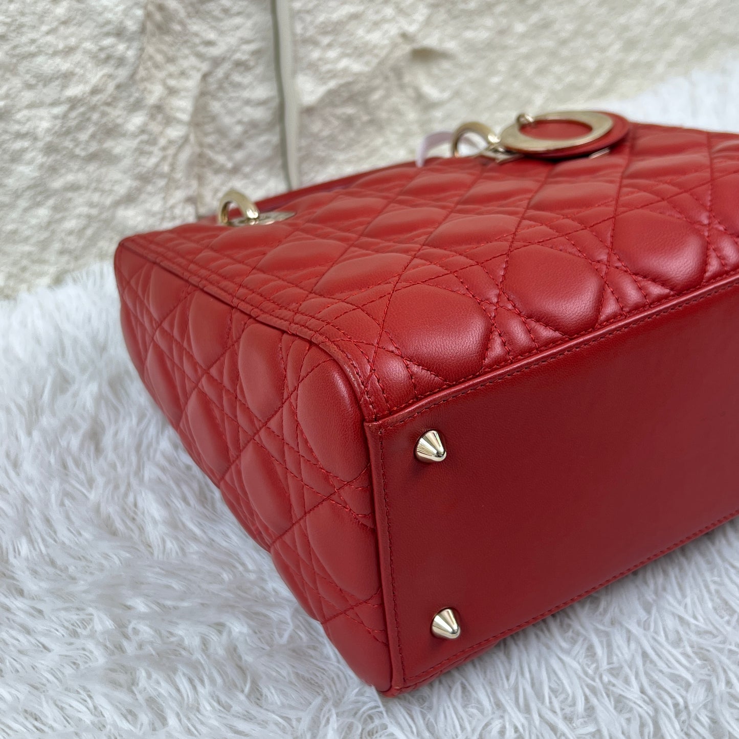 Dior Lady Dior Cannage Leather Handbag (Pre-Owned)