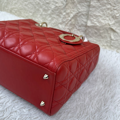 Dior Lady Dior Cannage Leather Handbag (Pre-Owned)