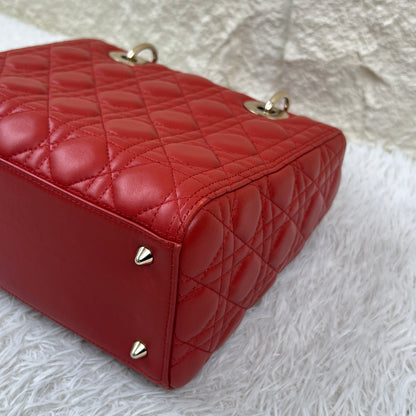 Dior Lady Dior Cannage Leather Handbag (Pre-Owned)