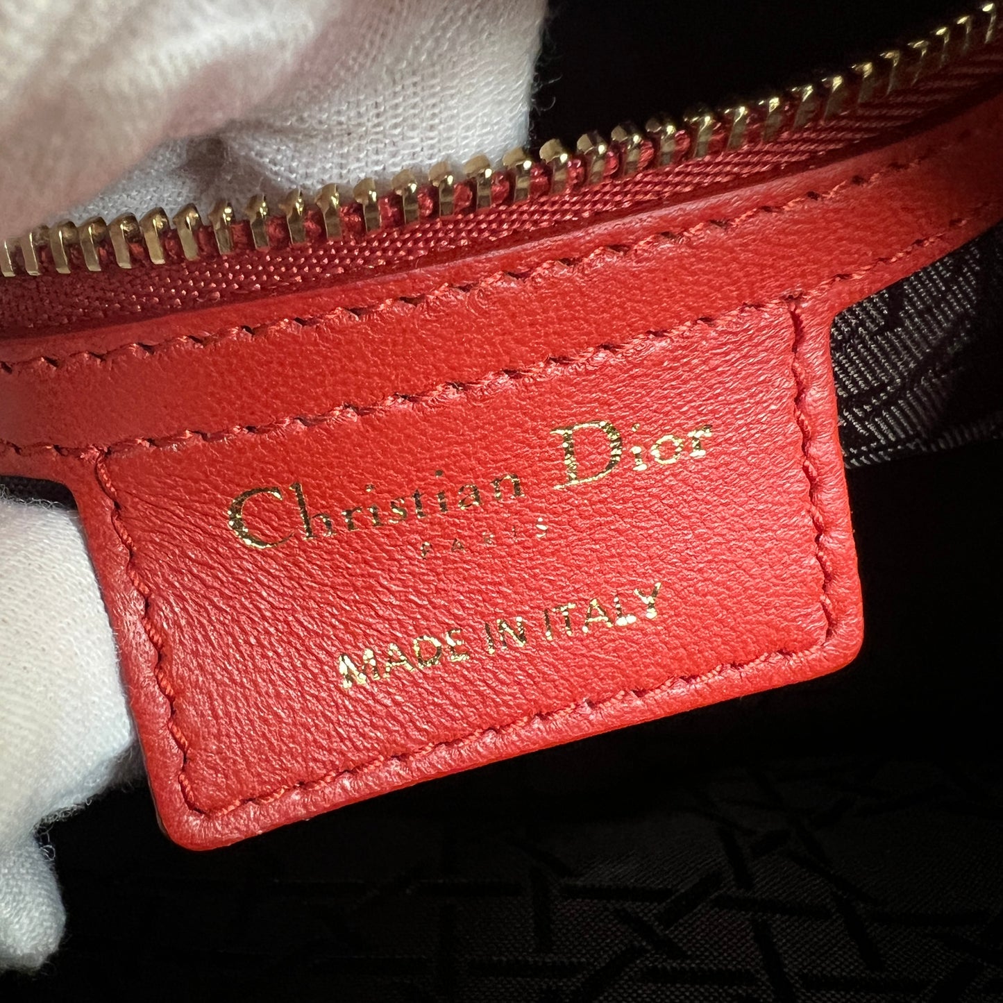 Dior Lady Dior Cannage Leather Handbag (Pre-Owned)