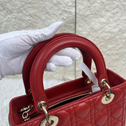 Dior Lady Dior Cannage Leather Handbag (Pre-Owned)