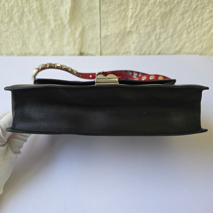 Prada Cahier Studded Leather Shoulder Bag (Pre-Owned)