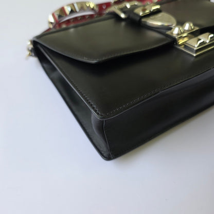 Prada Cahier Studded Leather Shoulder Bag (Pre-Owned)