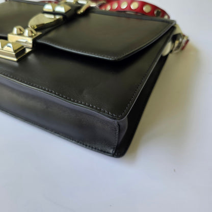 Prada Cahier Studded Leather Shoulder Bag (Pre-Owned)