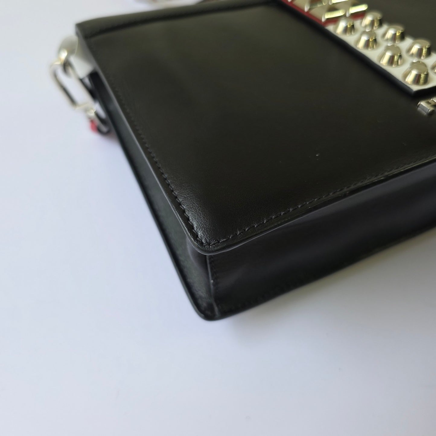 Prada Cahier Studded Leather Shoulder Bag (Pre-Owned)