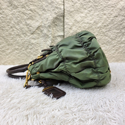 Prada Tessuto Gaufre Nylon 2-Way Handbag (Pre-Owned)