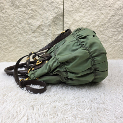 Prada Tessuto Gaufre Nylon 2-Way Handbag (Pre-Owned)
