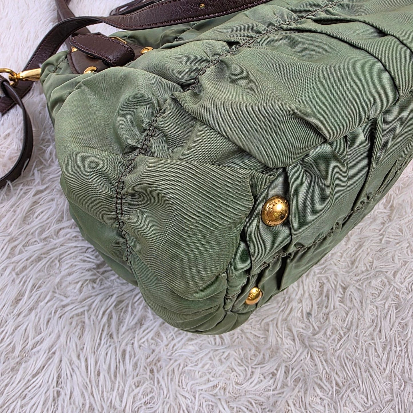 Prada Tessuto Gaufre Nylon 2-Way Handbag (Pre-Owned)