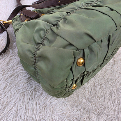 Prada Tessuto Gaufre Nylon 2-Way Handbag (Pre-Owned)
