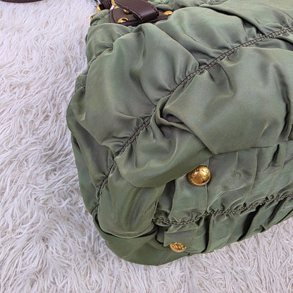 Prada Tessuto Gaufre Nylon 2-Way Handbag (Pre-Owned)